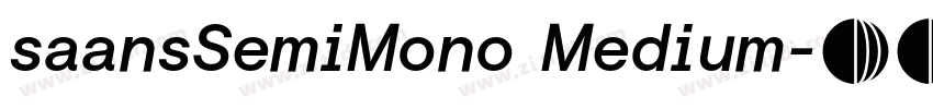 saansSemiMono Medium字体转换
